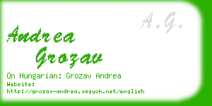 andrea grozav business card